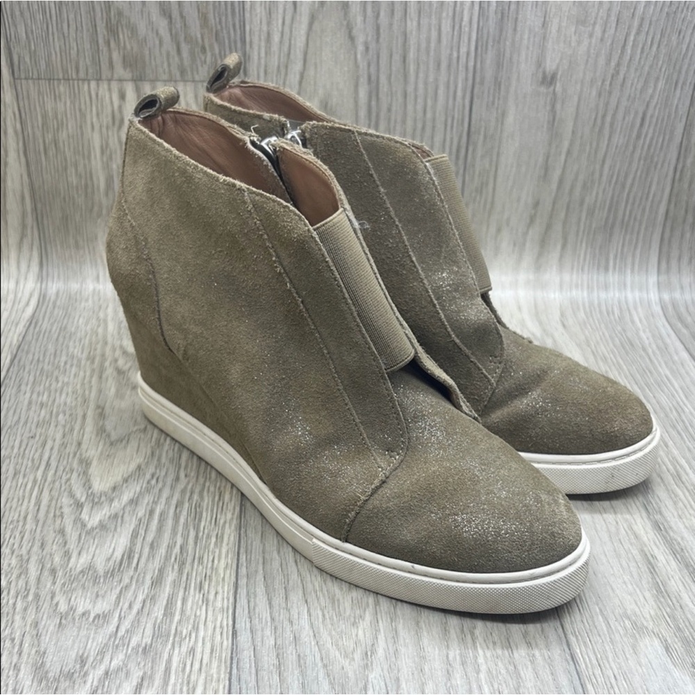 Paolo Shimmering Wedge Sneakers